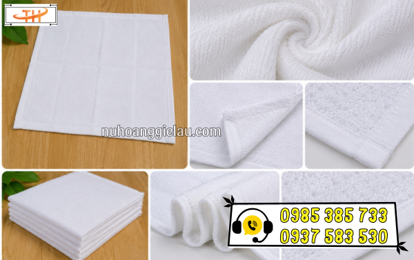 Khăn vuông trắng cotton Khăn vuông trắng cotton