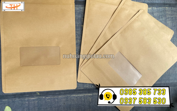 Túi zip giấy kraft có cửa sổ hàng sẵn chuẩn tại Thu Hồng Túi zip giấy kraft có cửa sổ hàng sẵn chuẩn tại Thu Hồng