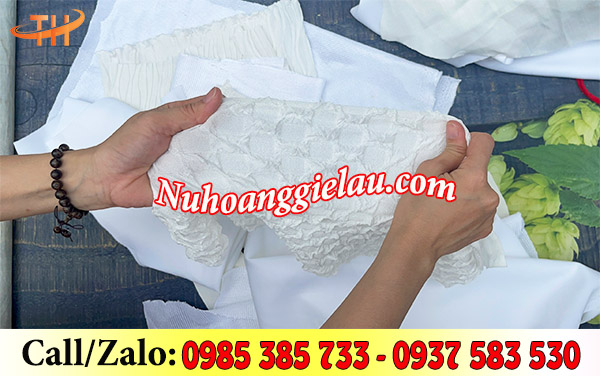 Vải lau cotton trắng siêu co giãn Vải lau cotton trắng siêu co giãn