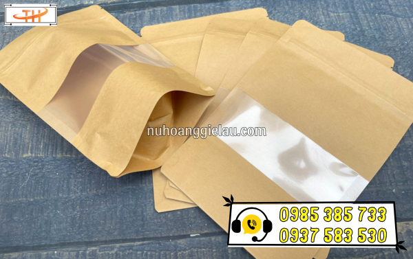 Túi zip giấy kraft đáy đứng có cửa hàng chuẩn sẵn tại Thu Hồng Túi zip giấy kraft đáy đứng có cửa hàng chuẩn sẵn tại Thu Hồng