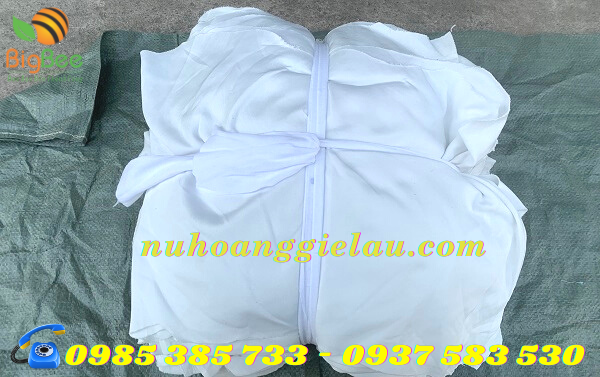 vải lau trắng một lớp cotton