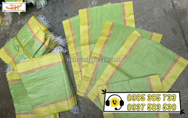 Mẫu bao pp dệt đựng gạo cỡ nhỏ phối sọc Mẫu bao pp dệt đựng gạo cỡ nhỏ phối sọc