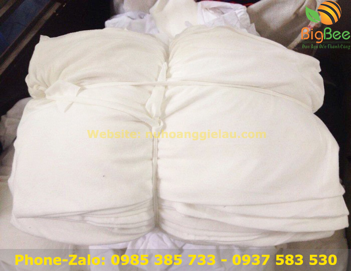 giẻ lau cotton trắng