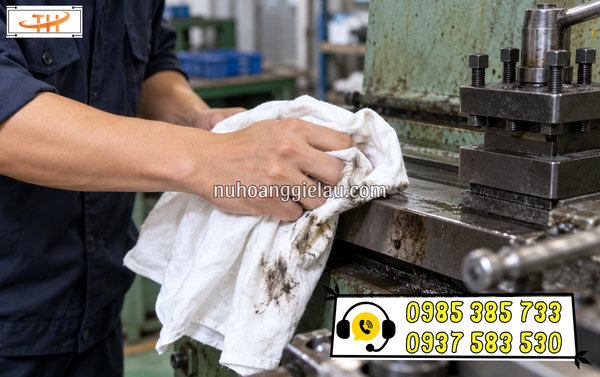 Giẻ lau vải trắng nguyên miếng cho khả năng làm sạch hiệu quả Giẻ lau vải trắng nguyên miếng cho khả năng làm sạch hiệu quả