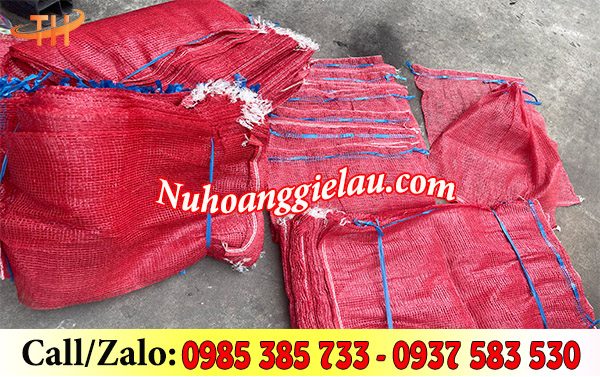 Bao tải lưới nông nghiệp màu đỏ Bao tải lưới nông nghiệp màu đỏ