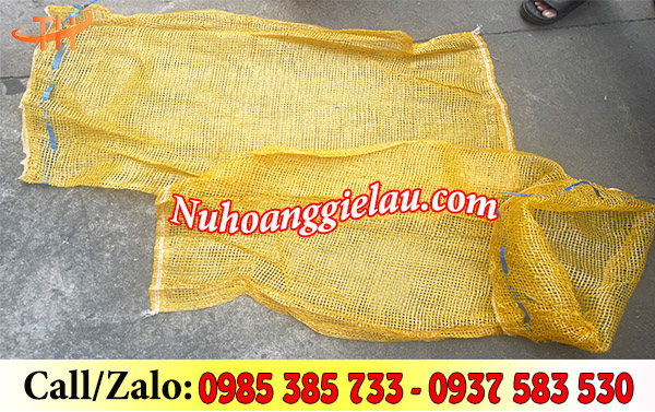 Bao tải lưới nông nghiệp màu vàng Bao tải lưới nông nghiệp màu vàng