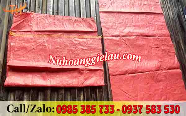 Bao tải dứa đỏ màu trơn Bao tải dứa đỏ màu trơn