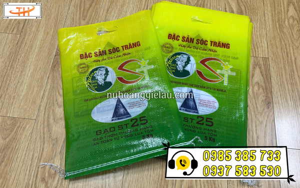 Bao đựng gạo ST25 in sẵn Bao đựng gạo ST25 in sẵn