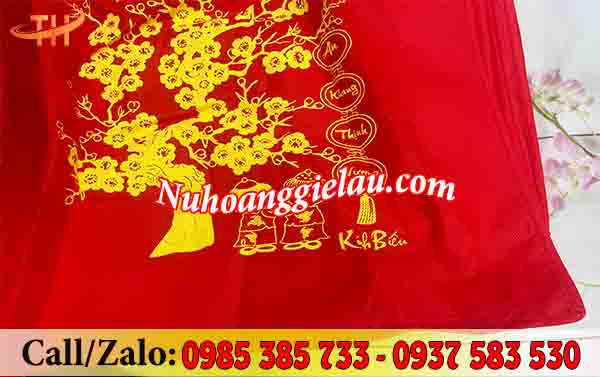 Túi vải đựng quà Tết in hình sắc nét Túi vải đựng quà Tết in hình sắc nét