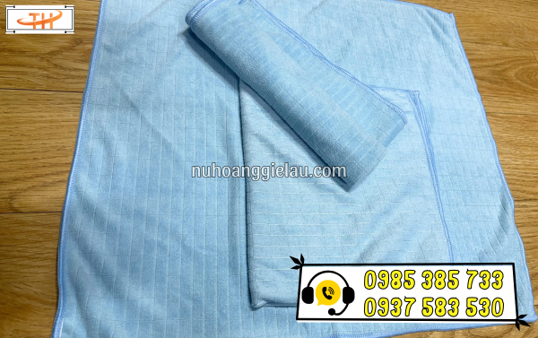 Khăn lau cotton màu xanh Khăn lau cotton màu xanh