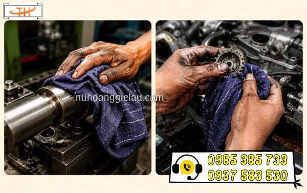 Vải lau dầu mỡ công nghiệp Vải lau dầu mỡ công nghiệp