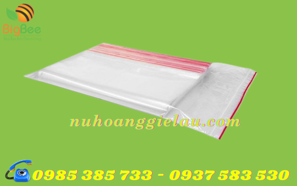 túi zipper chỉ đỏ