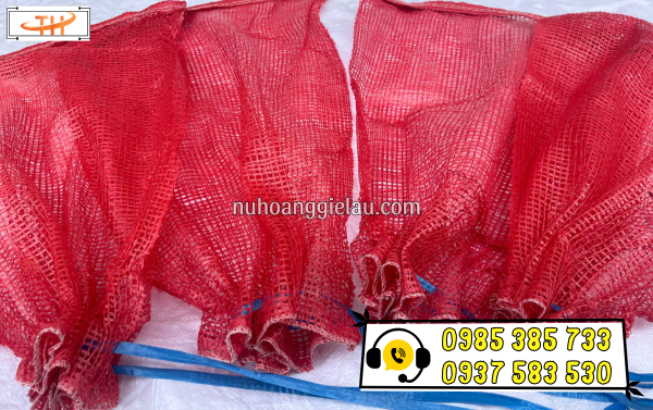 Bao lưới đựng nông sản có dây rút tiện lợi Bao lưới đựng nông sản có dây rút tiện lợi
