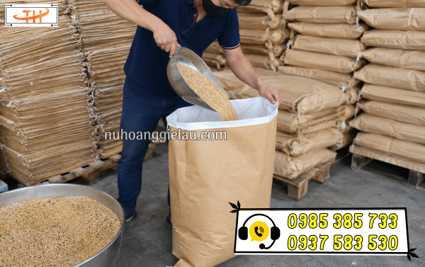 Bao tải giấy kraft có lót PP bên trong được dùng phổ biến trong sản xuất Bao tải giấy kraft có lót PP bên trong được dùng phổ biến trong sản xuất
