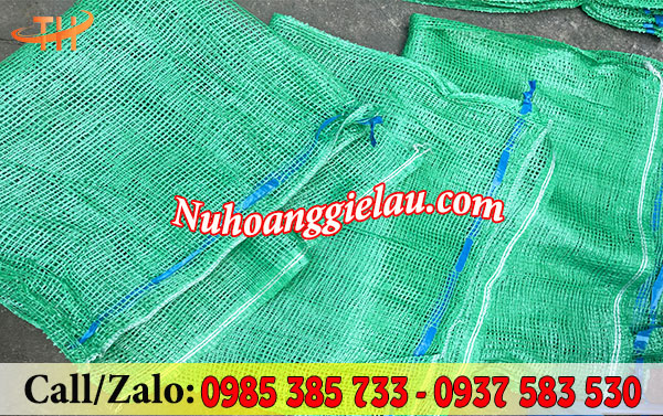 Bao tải lưới đựng nông sản màu xanh Bao tải lưới đựng nông sản màu xanh