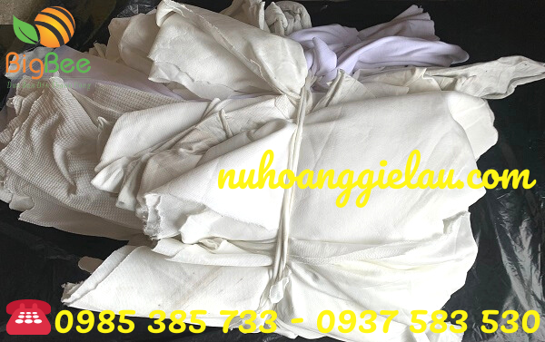 vải lau trắng cotton