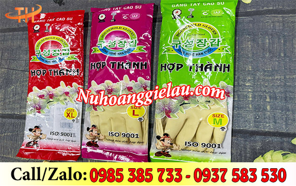 Găng tay cao su Hợp Thành với bao bì đóng gói rõ ràng, bắt mắt Găng tay cao su Hợp Thành với bao bì đóng gói rõ ràng, bắt mắt