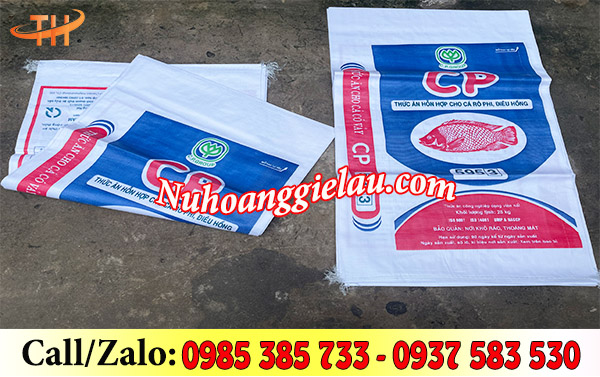 Bao tải in logo đựng thức ăn chăn nuôi Bao tải in logo đựng thức ăn chăn nuôi