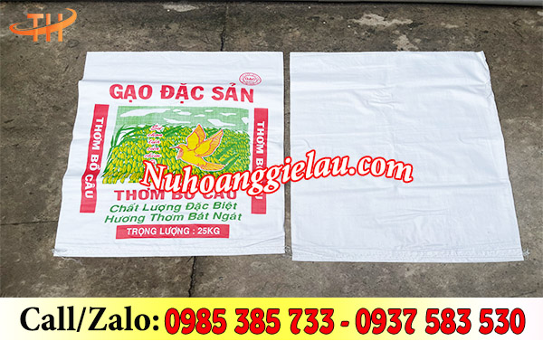 Bao tải in logo đựng gạo Bao tải in logo đựng gạo