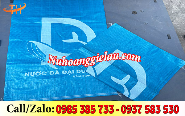 Bao tải in logo đựng nước đá Bao tải in logo đựng nước đá