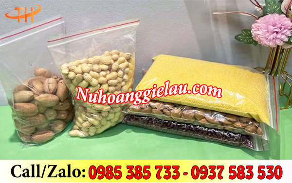 Túi zip chỉ đỏ đựng thực phẩm an toàn, tiện lợi Túi zip chỉ đỏ đựng thực phẩm an toàn, tiện lợi