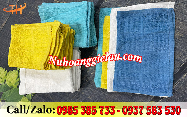 Khăn lau cotton đa dạng màu sắc Khăn lau cotton đa dạng màu sắc