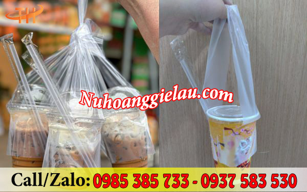 Túi chữ T đựng thức uống bắt mắt Túi chữ T đựng thức uống bắt mắt