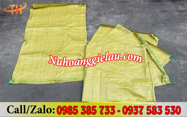 Bao tải đựng hàng màu vàng Bao tải đựng hàng màu vàng