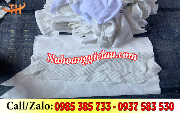 Vải lau trắng cỡ nhỏ sạch, mới Vải lau trắng cỡ nhỏ sạch, mới