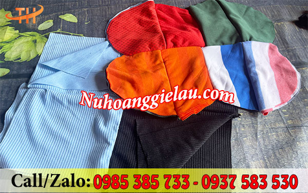 Vải lau may nối nhiều lớp với nhiều màu sắc hình dáng khác nhau Vải lau may nối nhiều lớp với nhiều màu sắc hình dáng khác nhau