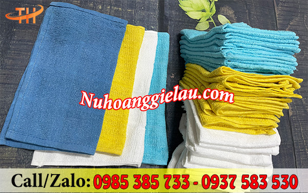Khăn lau cotton đủ màu Khăn lau cotton đủ màu