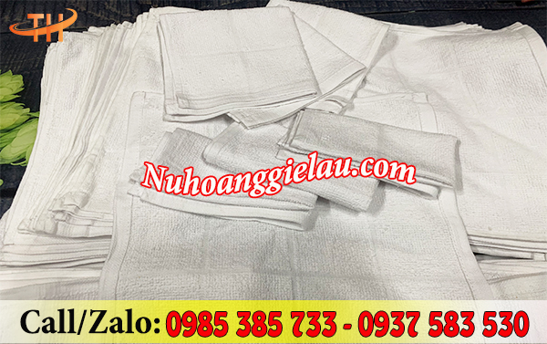 Khăn lau cotton trắng giá sỉ rẻ tận xưởng HCM Khăn lau cotton trắng giá sỉ rẻ tận xưởng HCM