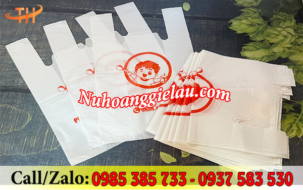 Túi xốp siêu thị màu trắng bắt mắt Túi xốp siêu thị màu trắng bắt mắt