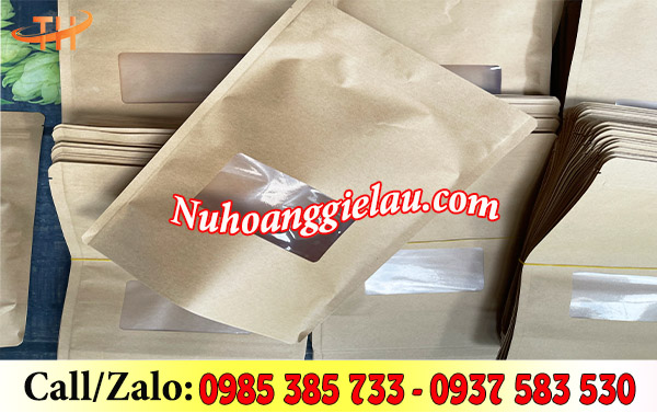 Túi zip giấy kraft có cửa nhỏ Túi zip giấy kraft có cửa nhỏ