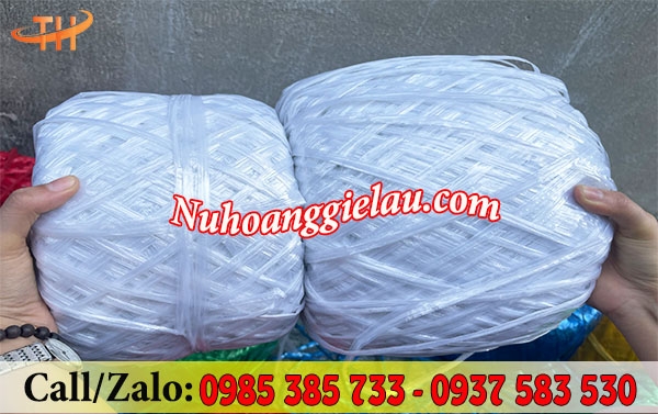 Dây nilon trắng cuộn 500G và 1KG Dây nilon trắng cuộn 500G và 1KG