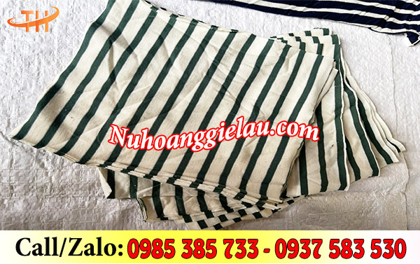 Giẻ lau máy màu sọc Giẻ lau máy màu sọc