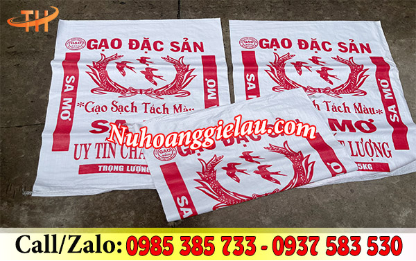Bao in logo đựng gạo Bao in logo đựng gạo