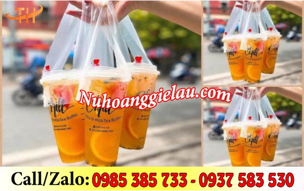 Túi đựng ly chữ T đựng thực uống tiện lợi Túi đựng ly chữ T đựng thực uống tiện lợi