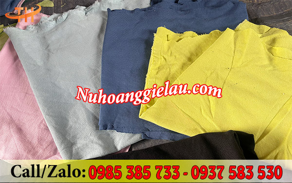 Giẻ lau máy công nghiệp màu trơn Giẻ lau máy công nghiệp màu trơn