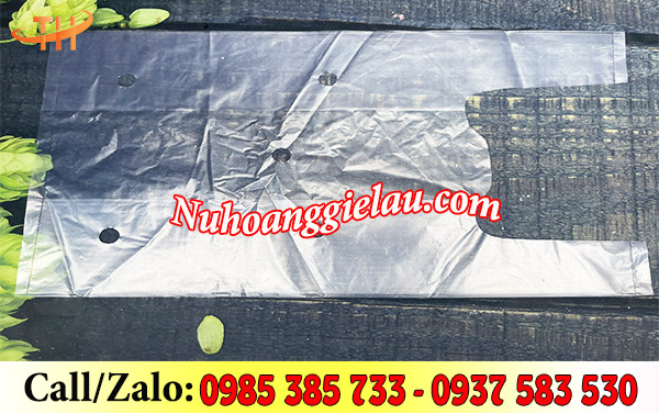 Túi nilon đục lỗ màu trắng được sử dụng phổ biến Túi nilon đục lỗ màu trắng được sử dụng phổ biến