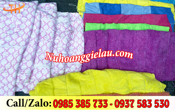 Khăn lau công nghiệp may nối đa dạng màu sắc Khăn lau công nghiệp may nối đa dạng màu sắc