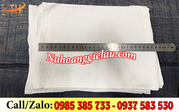Khăn lau cotton trắng 28x28cm Khăn lau cotton trắng 28x28cm