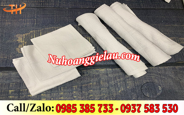 Khăn lau cotton màu trắng Khăn lau cotton màu trắng