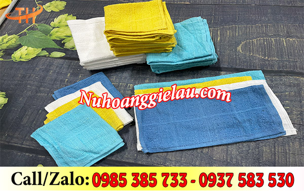 Khăn lau cotton đủ màu Khăn lau cotton đủ màu