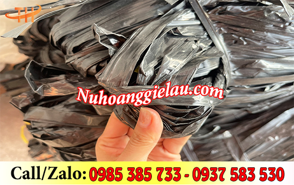 Dây nilon bẹ bản lớn màu đen Dây nilon bẹ bản lớn màu đen