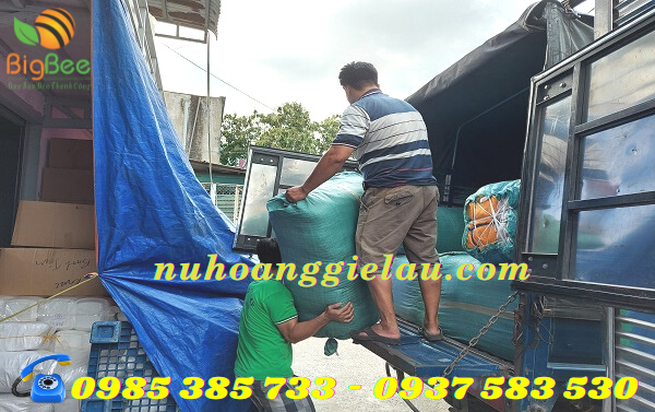 thu hồng nhập kho số lượng lớn vải lau