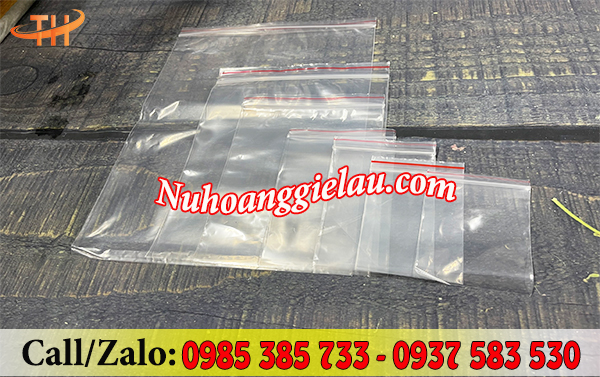 Túi zip chỉ đỏ đa dạng nhiều size Túi zip chỉ đỏ đa dạng nhiều size