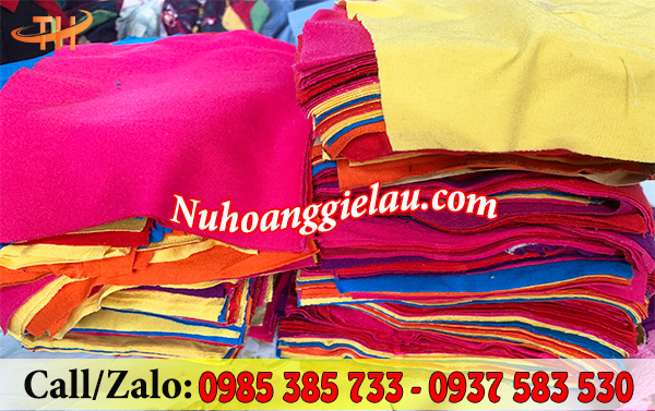 Giẻ lau màu thun cotton dạng lốc Giẻ lau màu thun cotton dạng lốc