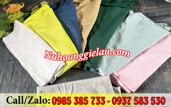 Giẻ lau màu thun cotton nguyên miếng Giẻ lau màu thun cotton nguyên miếng