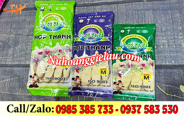 Găng tay cao su Hợp Thành cỡ dài và ngắn Găng tay cao su Hợp Thành cỡ dài và ngắn